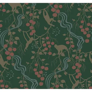 A-Street Prints Linden wallpaper, color Dark Green, SKU 4147-80008