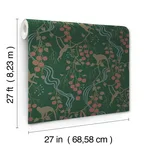 A-Street Prints Linden wallpaper, color Dark Green, SKU 4147-80008