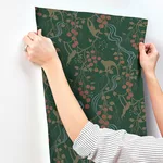 A-Street Prints Linden wallpaper, color Dark Green, SKU 4147-80008
