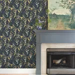 A-Street Prints Linden wallpaper, color Navy, SKU 4147-80010