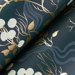 A-Street Prints Linden wallpaper, color Navy, SKU 4147-80010