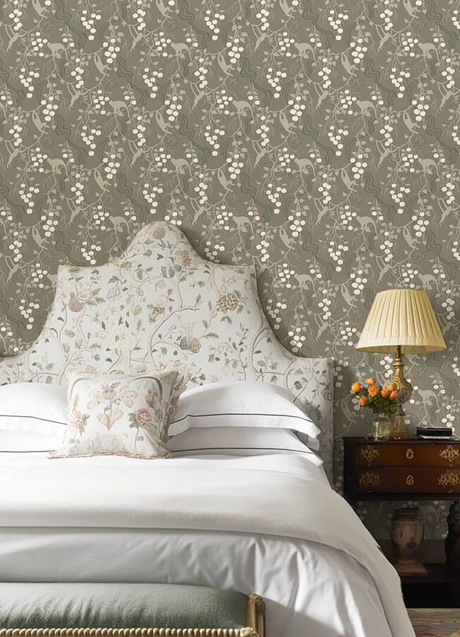 A-Street Prints Linden wallpaper, color Stone, SKU 4147-80011