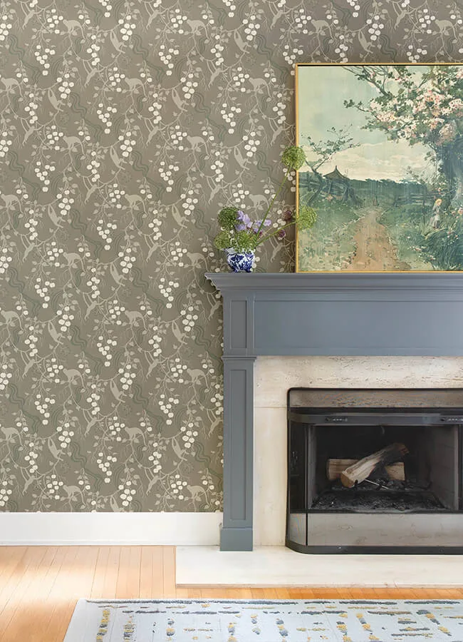 A-Street Prints Linden - Stone Wallpaper | Buy Online A-Street Prints Linden wallpaper, color Stone, SKU 4147-80011