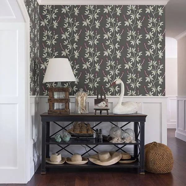 A-Street Prints Linnea Elsa wallpaper, color Charcoal, SKU 2901-25439