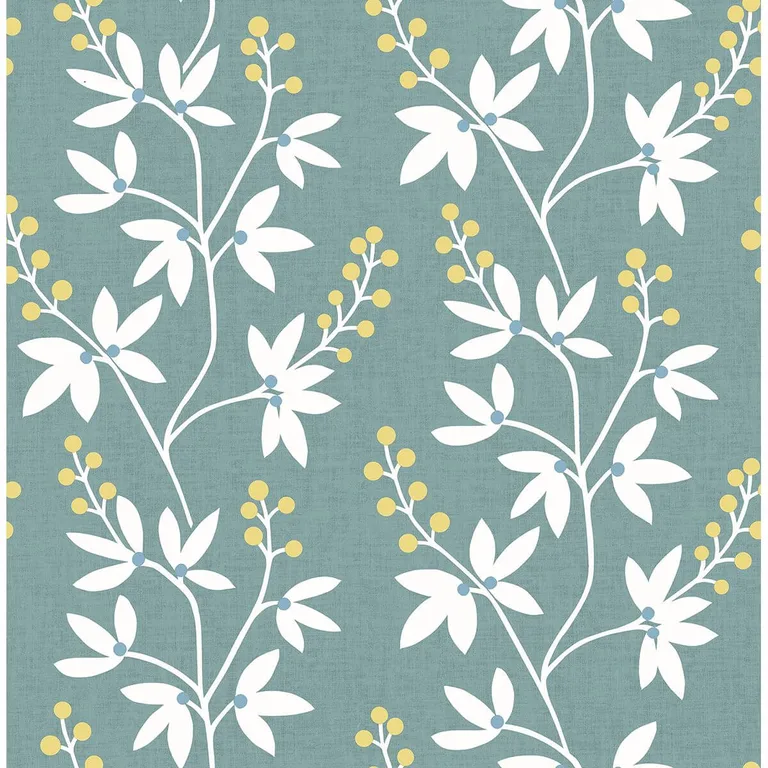 A-Street Prints Linnea Elsa wallpaper, color Teal, SKU 2901-25440