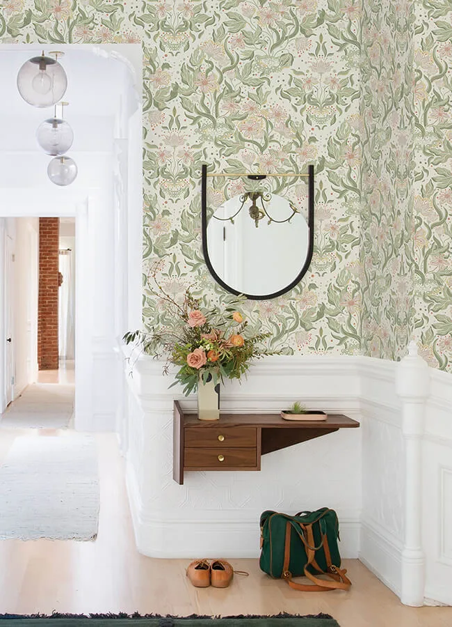 A-Street Prints Lisa wallpaper, color Olive, SKU 4143-22017