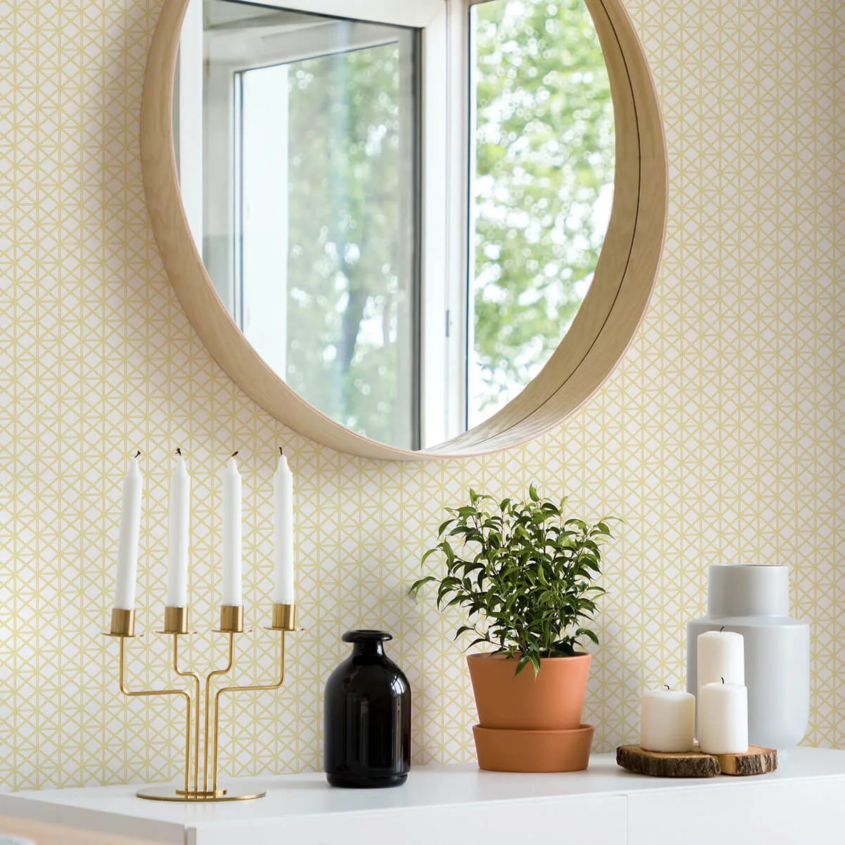 A-Street Prints Lisbeth wallpaper, color Yellow, SKU 2969-26003