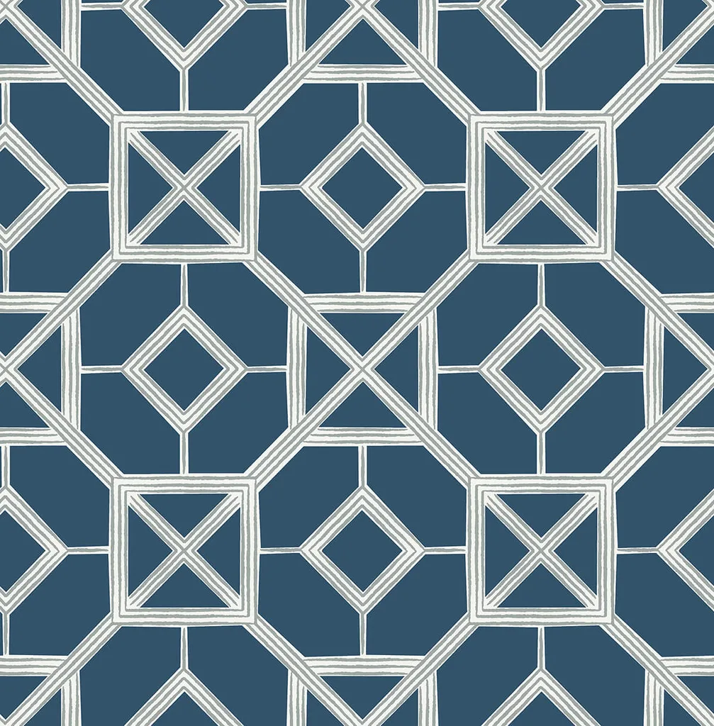 A-Street Prints Livia wallpaper, color Dark Blue, SKU 4014-26411
