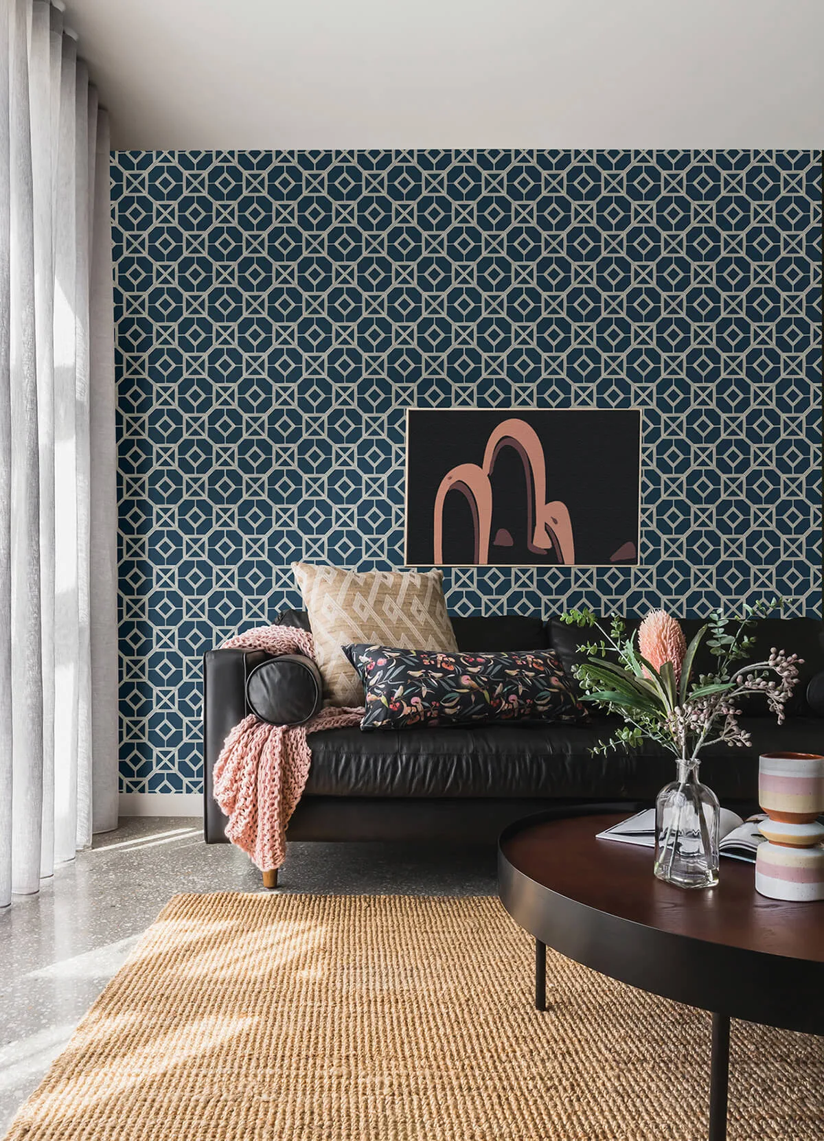 A-Street Prints Livia wallpaper, color Dark Blue, SKU 4014-26411