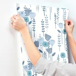 A-Street Prints Mabel - Blue Wallpaper | Buy Online A-Street Prints Mabel wallpaper, color Blue, SKU 4135-27274