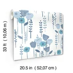 A-Street Prints Mabel - Blue Wallpaper | Buy Online A-Street Prints Mabel wallpaper, color Blue, SKU 4135-27274