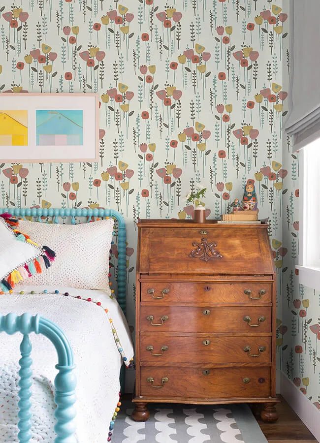 A-Street Prints Mabel wallpaper, color Coral, SKU 4135-27278