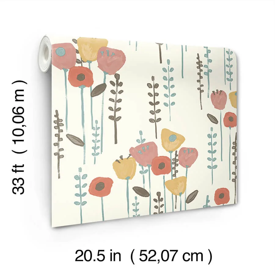 A-Street Prints Mabel - Coral Wallpaper | Buy Online A-Street Prints Mabel wallpaper, color Coral, SKU 4135-27278