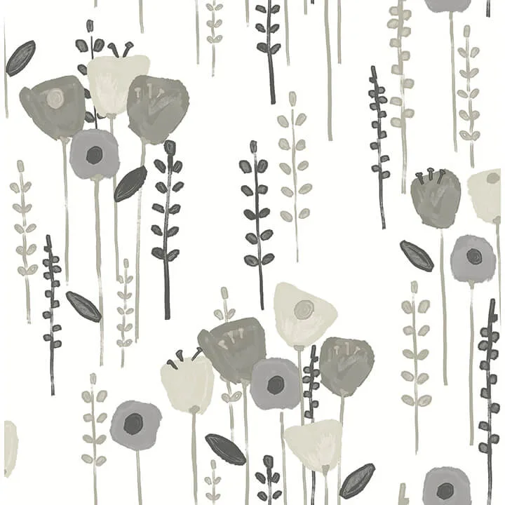 A-Street Prints Mabel wallpaper, color Grey, SKU 4135-27277