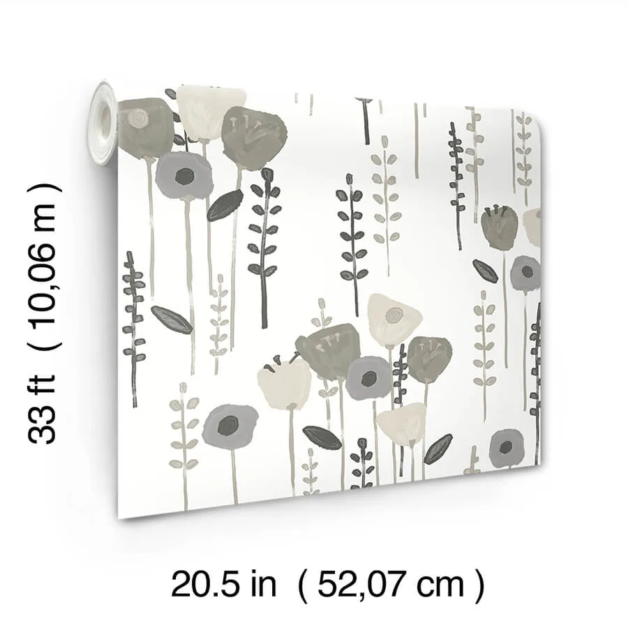 A-Street Prints Mabel - Grey Wallpaper | Buy Online A-Street Prints Mabel wallpaper, color Grey, SKU 4135-27277