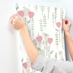 A-Street Prints Mabel wallpaper, color Pink, SKU 4135-27275