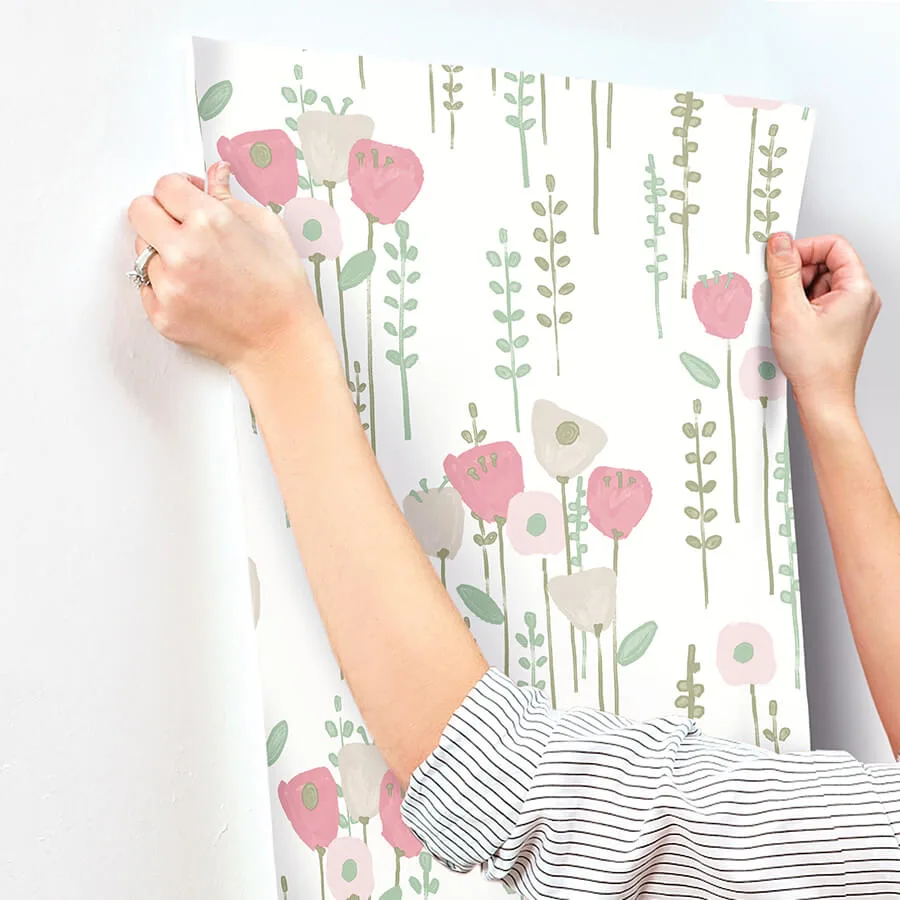 A-Street Prints Mabel wallpaper, color Pink, SKU 4135-27275