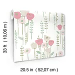 A-Street Prints Mabel wallpaper, color Pink, SKU 4135-27275