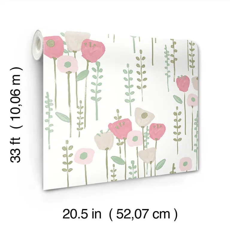 A-Street Prints Mabel wallpaper, color Pink, SKU 4135-27275
