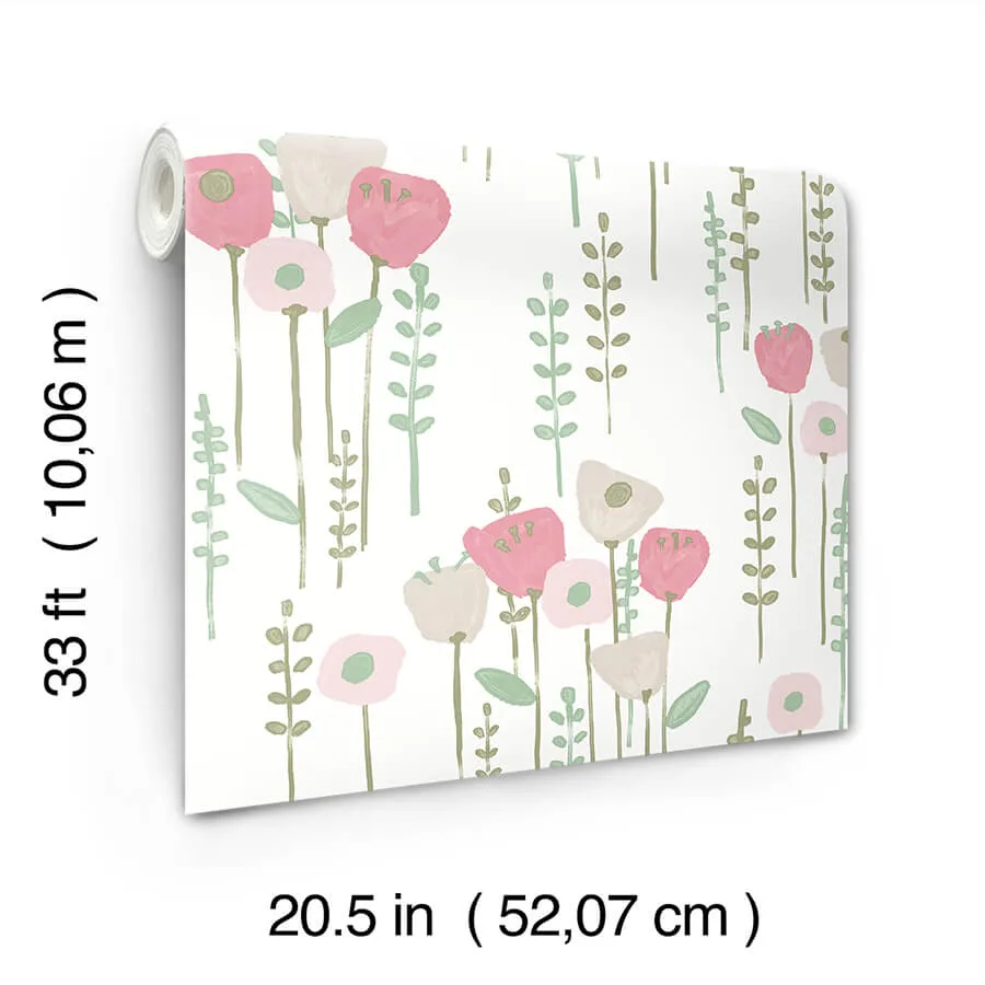 A-Street Prints Mabel wallpaper, color Pink, SKU 4135-27275