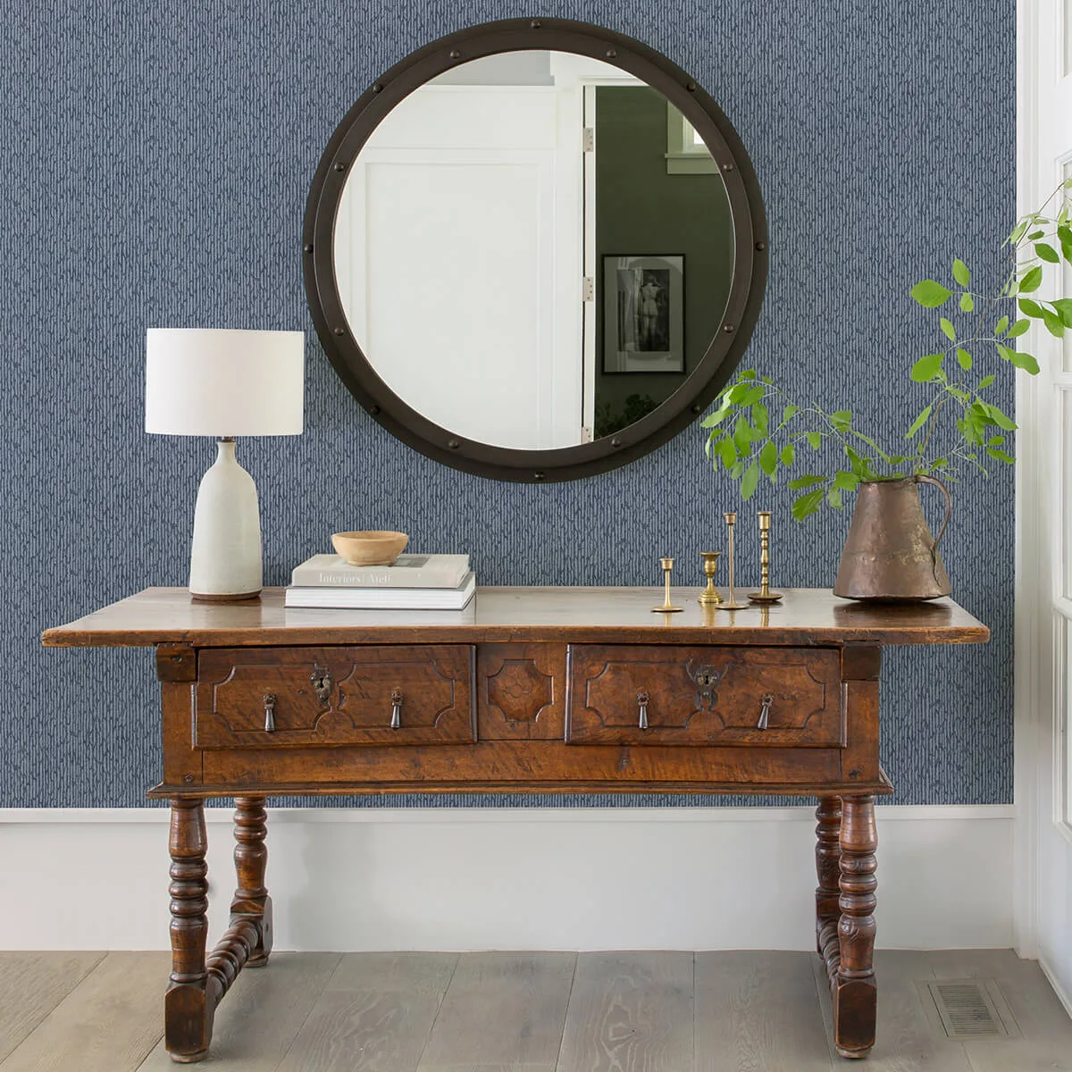 A-Street Prints Mackintosh wallpaper, color Indigo, SKU 2970-26127
