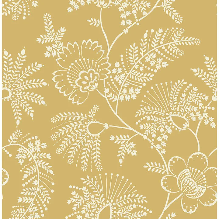 A-Street Prints Maeve wallpaper, color Mustard, SKU 4120-26826