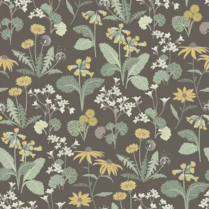 A-Street Prints Magdalena wallpaper, color Charcoal, SKU 4080-92133
