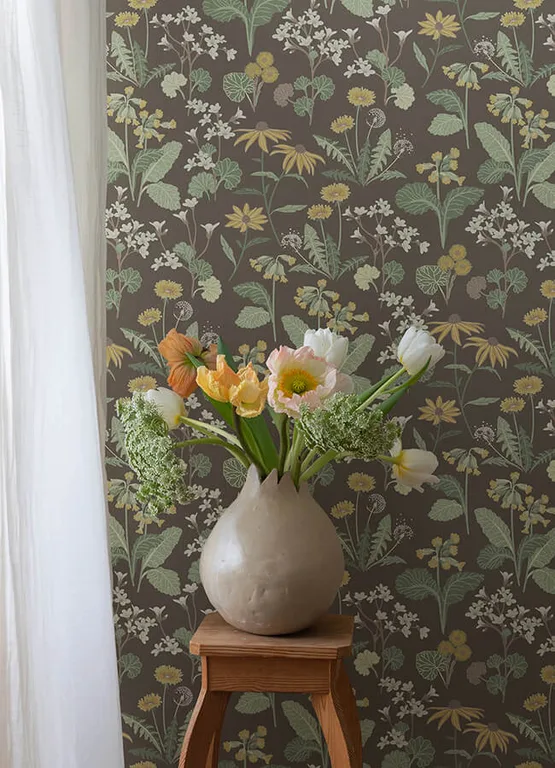 A-Street Prints Magdalena wallpaper, color Charcoal, SKU 4080-92133