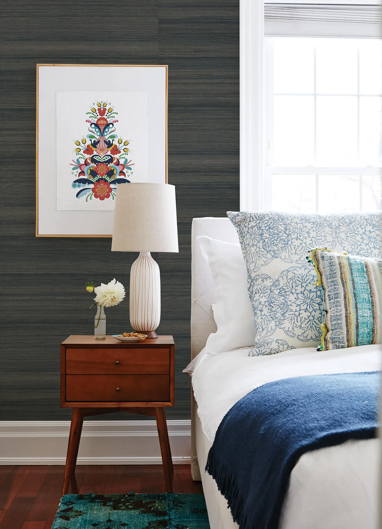 A-Street Prints Mai wallpaper, color Indigo, SKU 2923-86104
