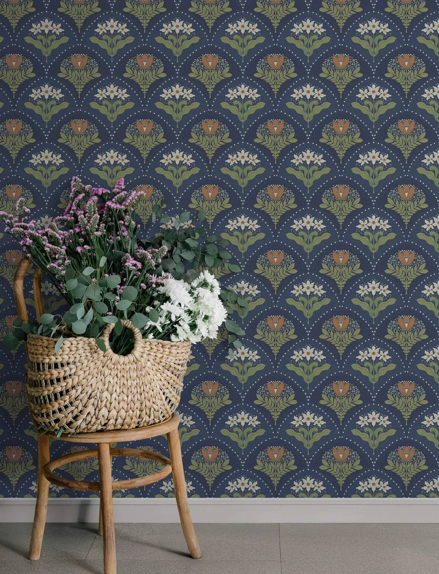 A-Street Prints Maj - Navy Wallpaper | Buy Online A-Street Prints Maj wallpaper, color Navy, SKU 4201-48018
