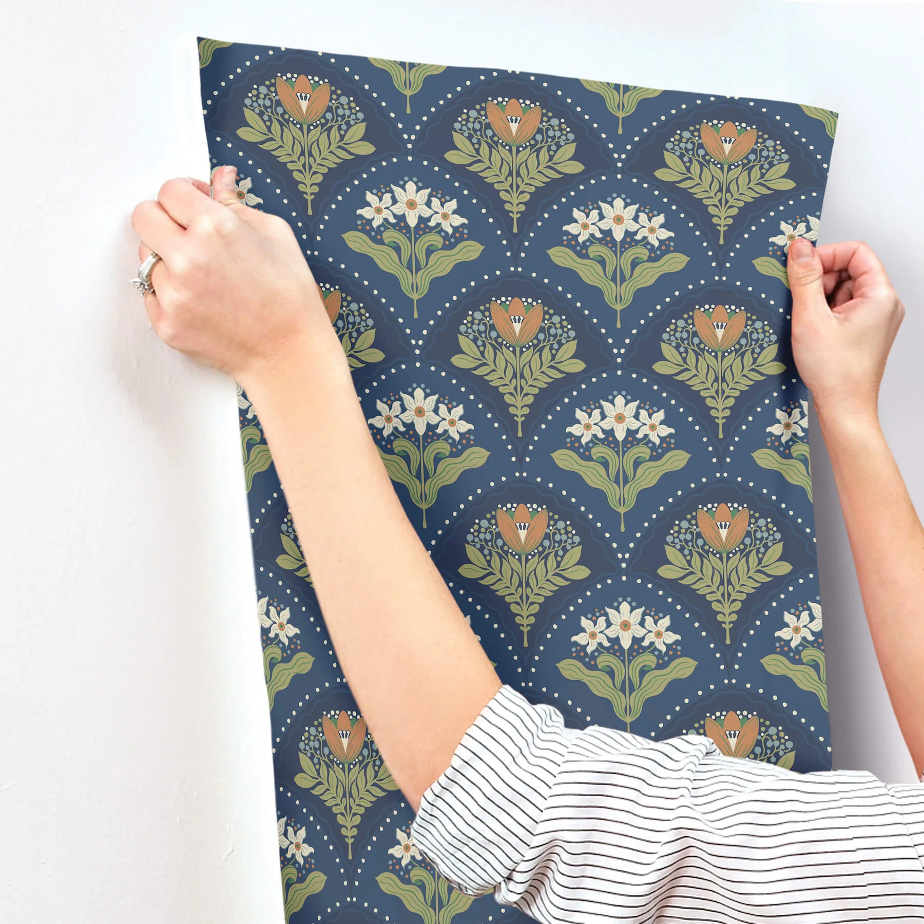 A-Street Prints Maj - Navy Wallpaper | Buy Online A-Street Prints Maj wallpaper, color Navy, SKU 4201-48018