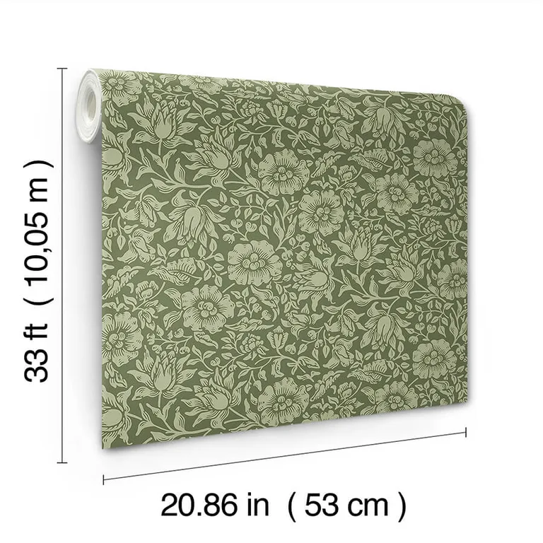 A-Street Prints Mallow wallpaper, color Dark Green, SKU 4153-82042