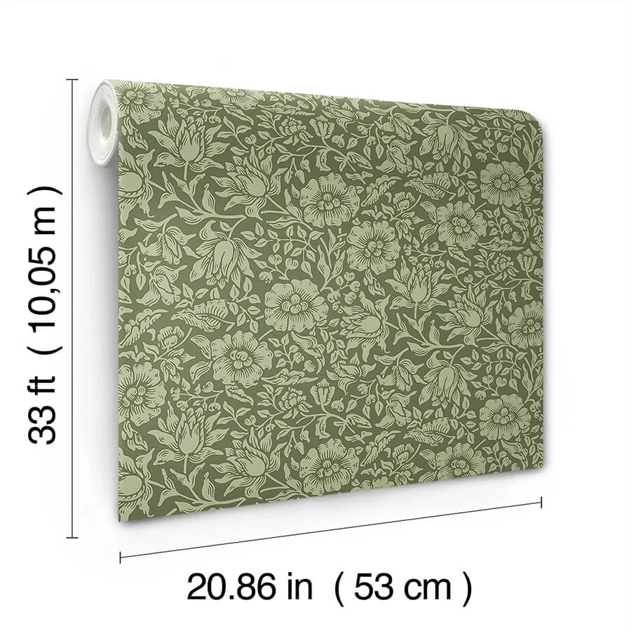 A-Street Prints Mallow - Dark Green Wallpaper | Buy Online A-Street Prints Mallow wallpaper, color Dark Green, SKU 4153-82042