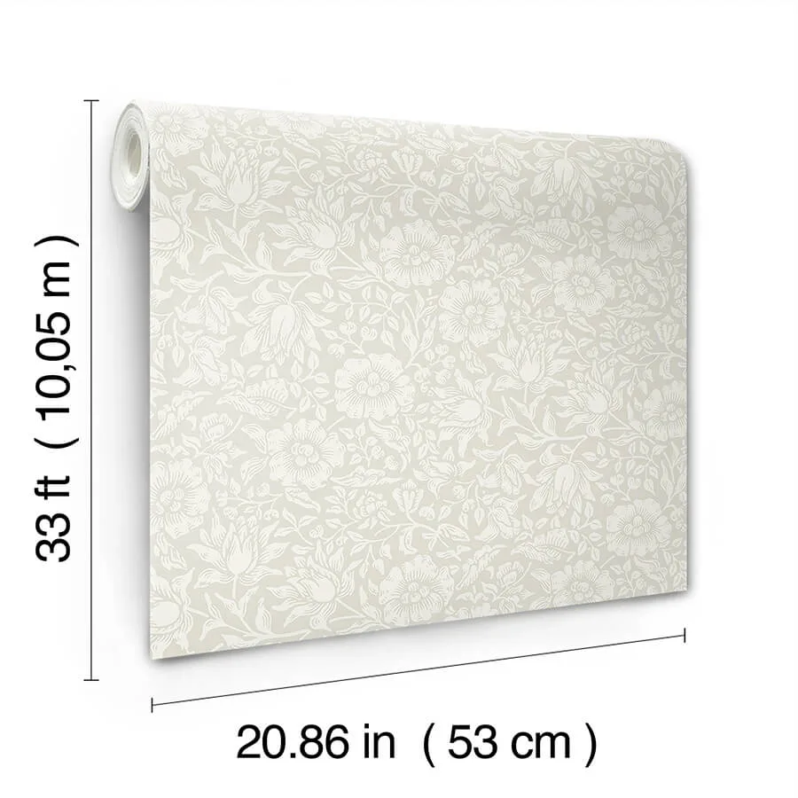 A-Street Prints Mallow wallpaper, color Dove, SKU 4153-82037