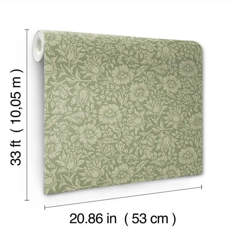 A-Street Prints Mallow wallpaper, color Green, SKU 4153-82041
