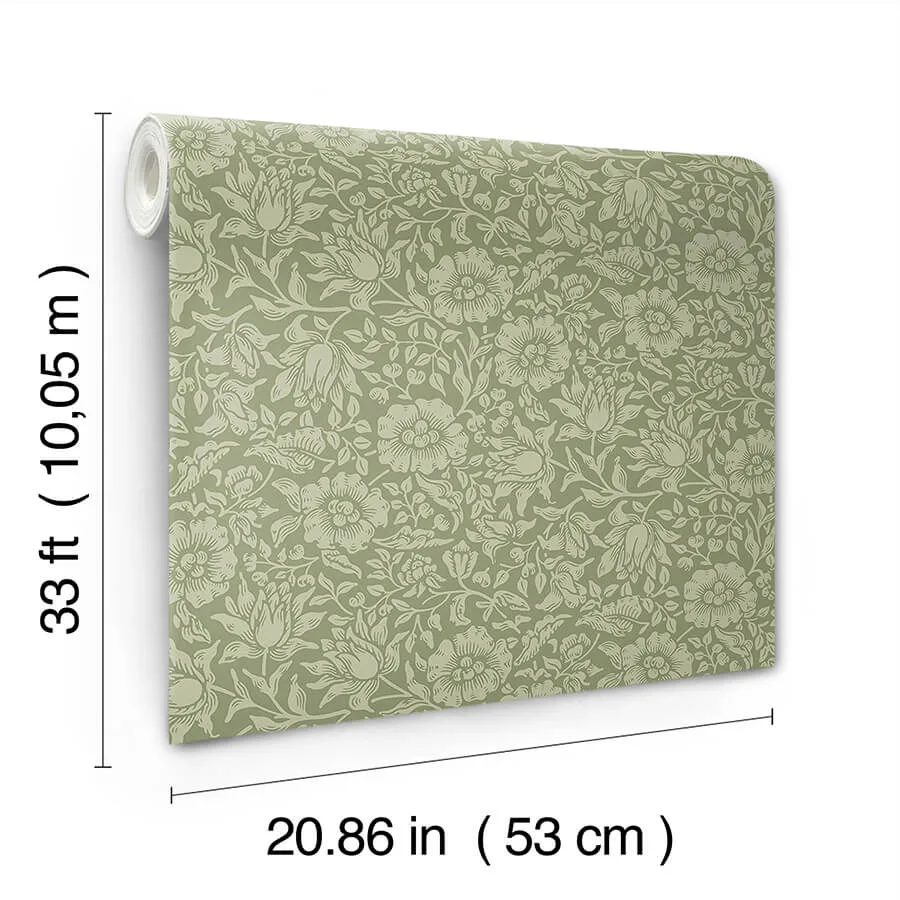 A-Street Prints Mallow wallpaper, color Green, SKU 4153-82041