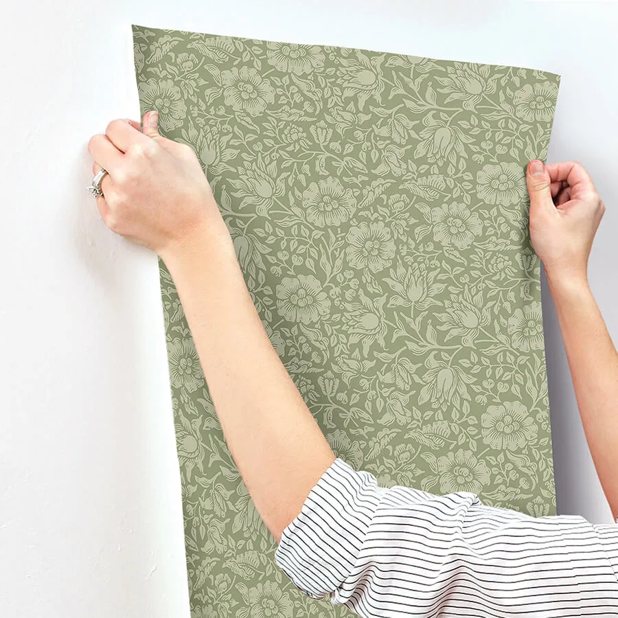 A-Street Prints Mallow wallpaper, color Green, SKU 4153-82041