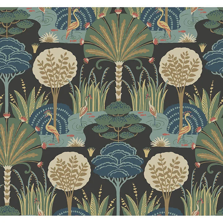 A-Street Prints Mandeville wallpaper, color Multicolor, SKU 4034-72120