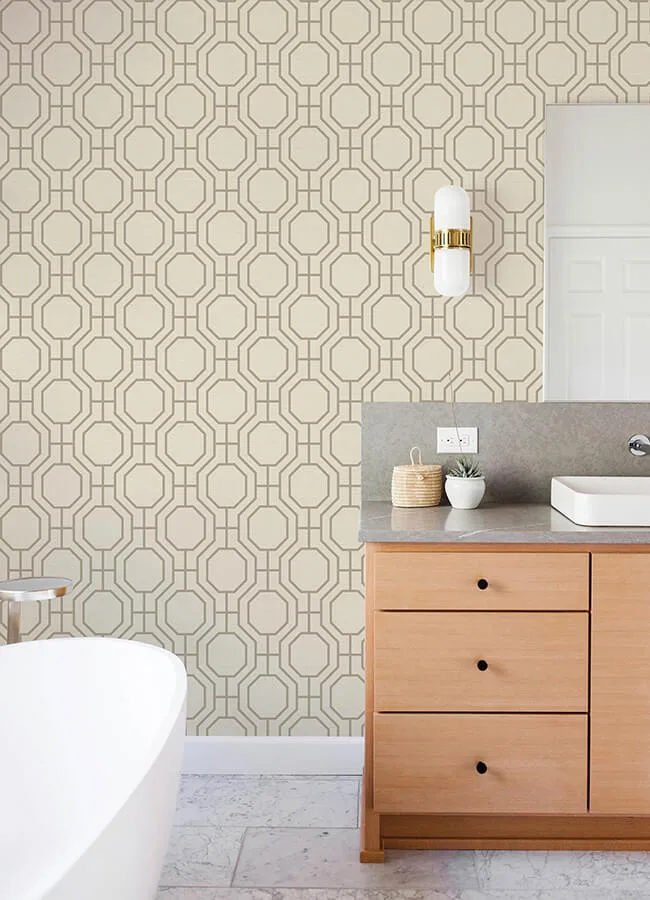 A-Street Prints Manor - Taupe Wallpaper | Buy Online A-Street Prints Manor wallpaper, color Taupe, SKU 4122-27046