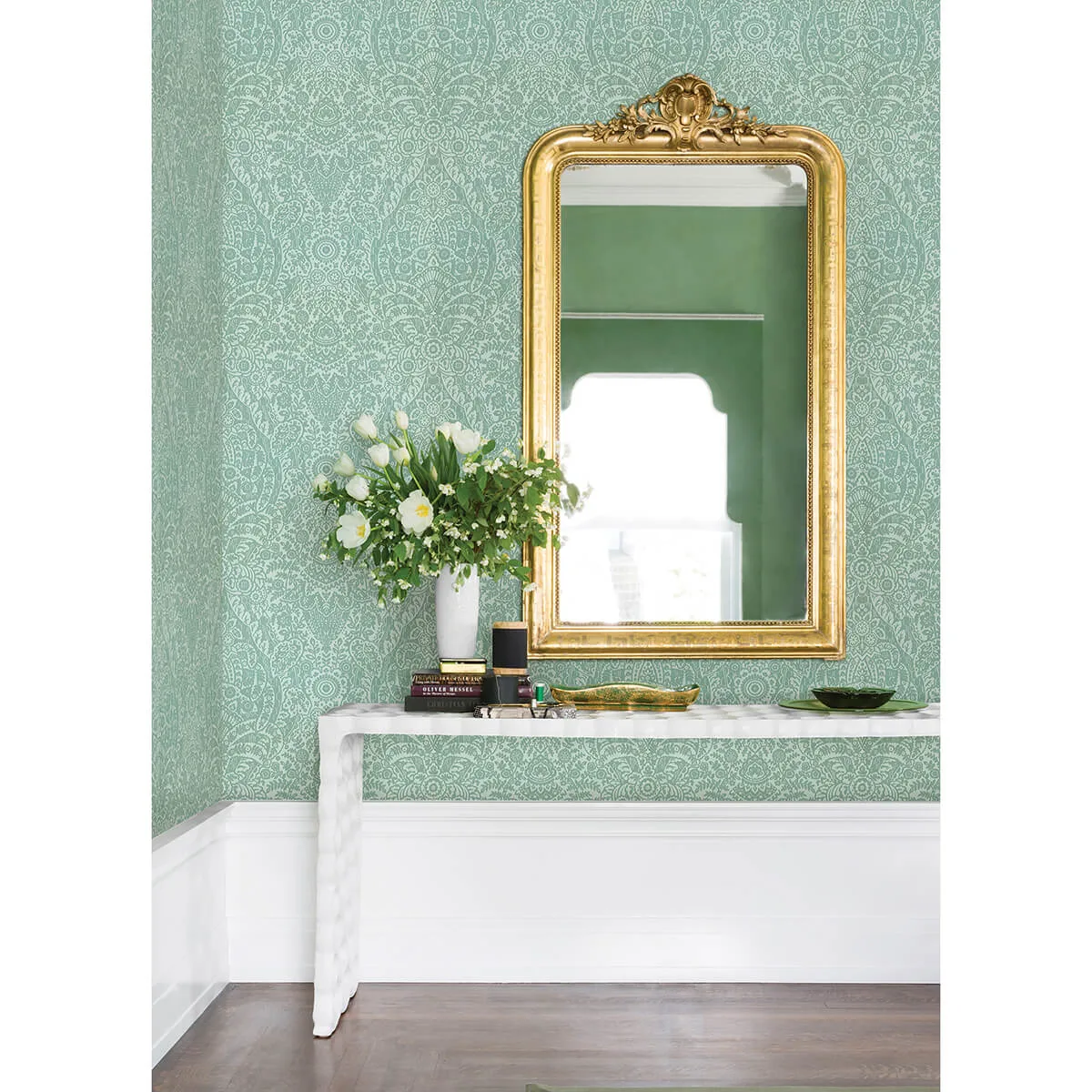 A-Street Prints Maris wallpaper, color Mint, SKU 2973-87369