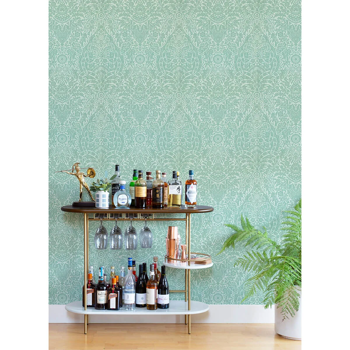 A-Street Prints Maris wallpaper, color Mint, SKU 2973-87369