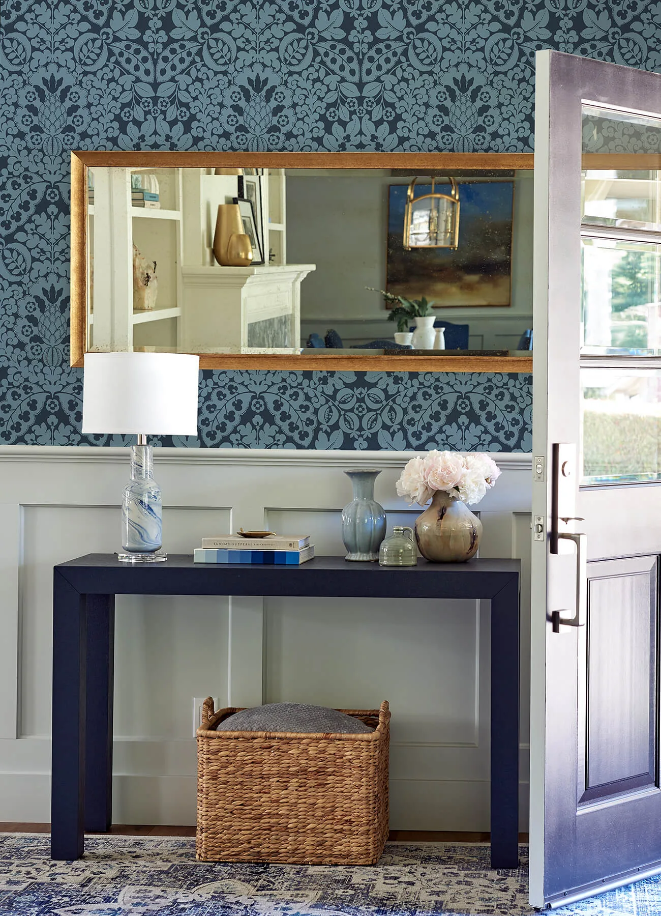 A-Street Prints Marni - Navy Wallpaper | Buy Online A-Street Prints Marni wallpaper, color Navy, SKU 4081-26334