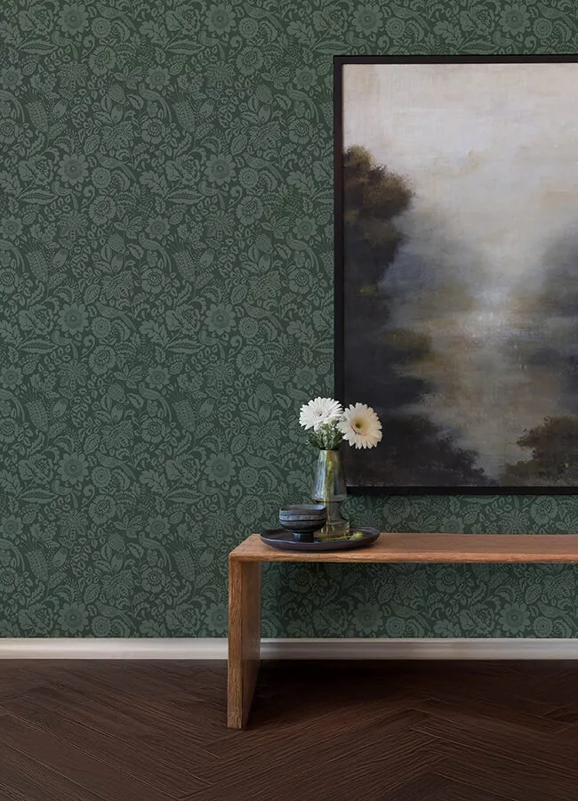 A-Street Prints Marta wallpaper, color Green, SKU 4147-27362