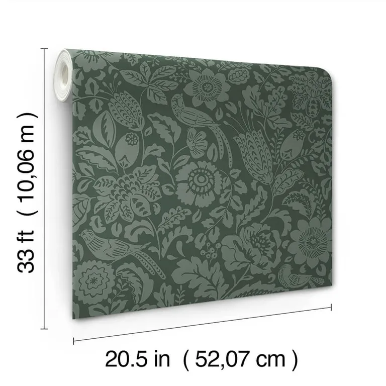 A-Street Prints Marta wallpaper, color Green, SKU 4147-27362