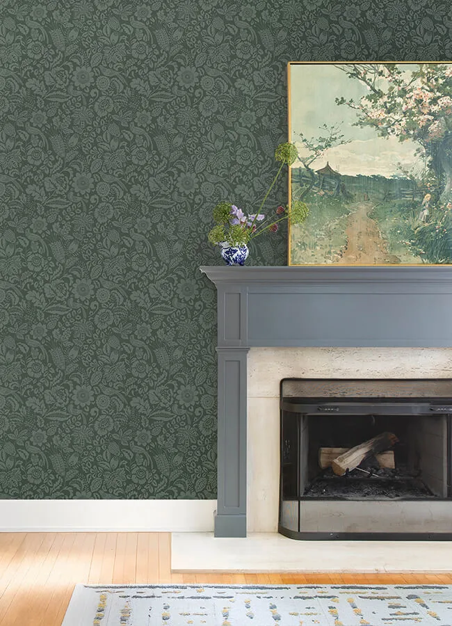 A-Street Prints Marta - Green Wallpaper | Buy Online A-Street Prints Marta wallpaper, color Green, SKU 4147-27362