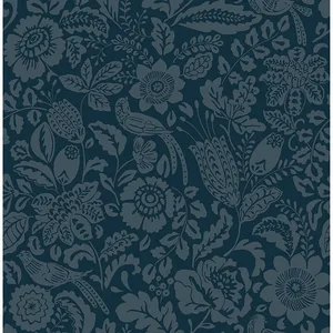 A-Street Prints Marta wallpaper, color Navy, SKU 4147-27360