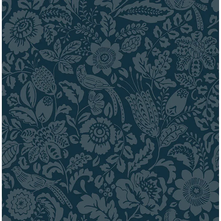 A-Street Prints Marta wallpaper, color Navy, SKU 4147-27360