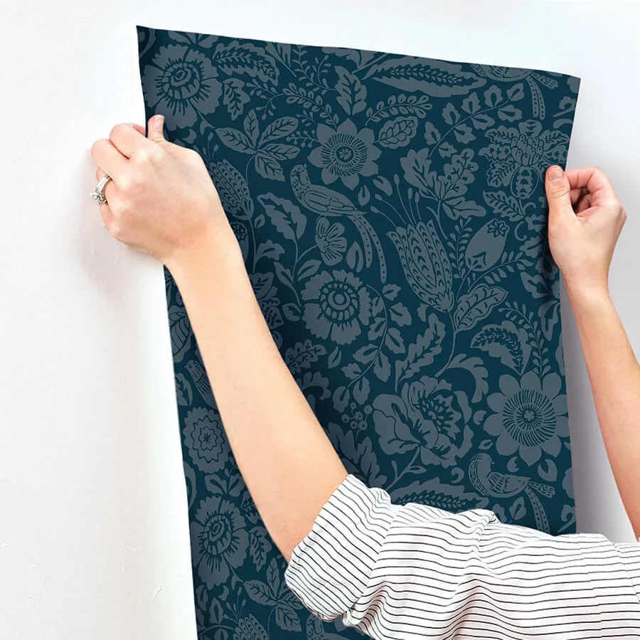 A-Street Prints Marta - Navy Wallpaper | Buy Online A-Street Prints Marta wallpaper, color Navy, SKU 4147-27360