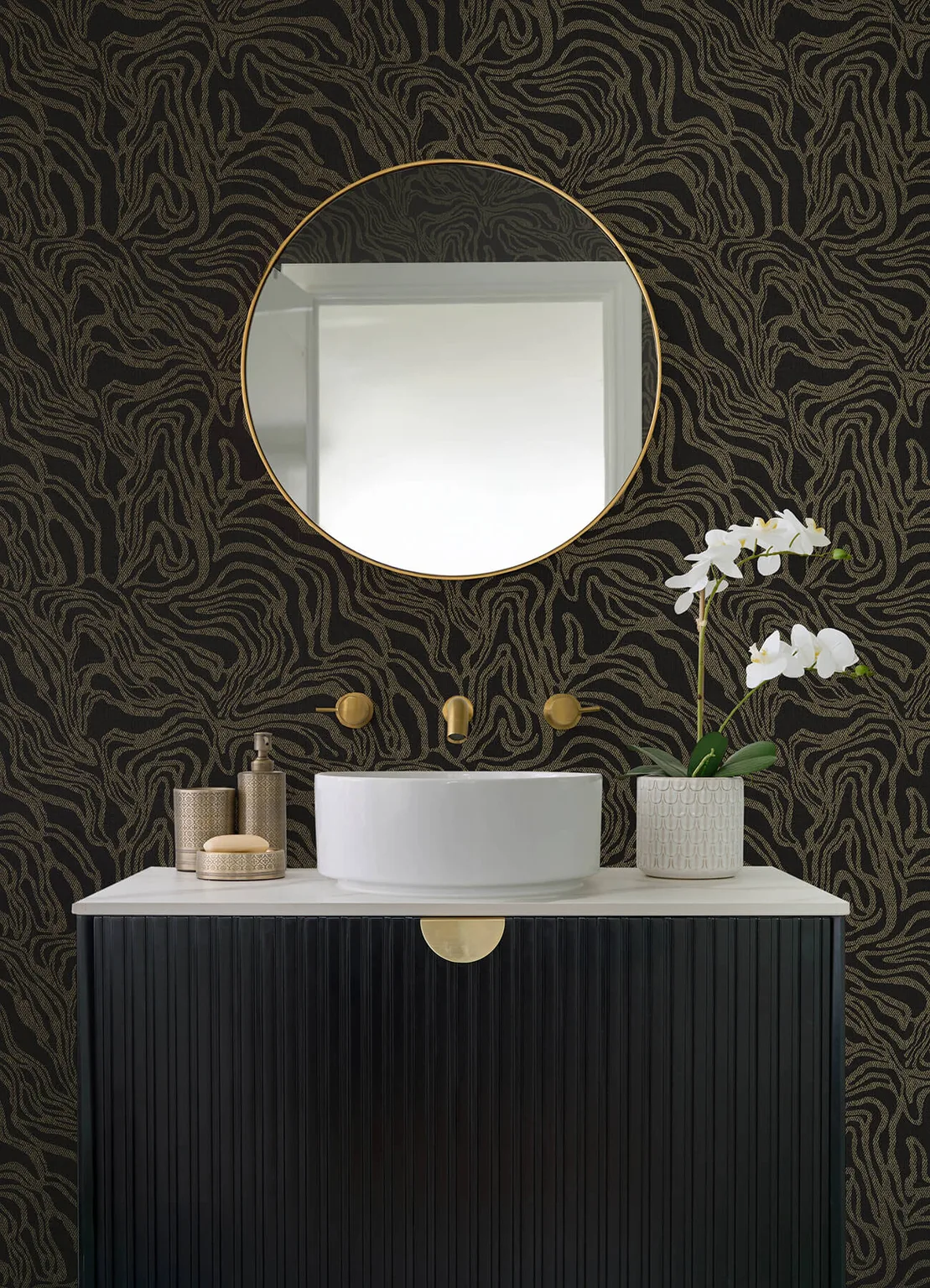 A-Street Prints Massar wallpaper, color Black, SKU 4177-27709