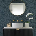 A-Street Prints Massar wallpaper, color Teal, SKU 4177-27707